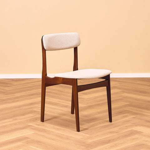 Danish dining chairs in teak by B. Rasmussen for Thorso Møbelfabrik