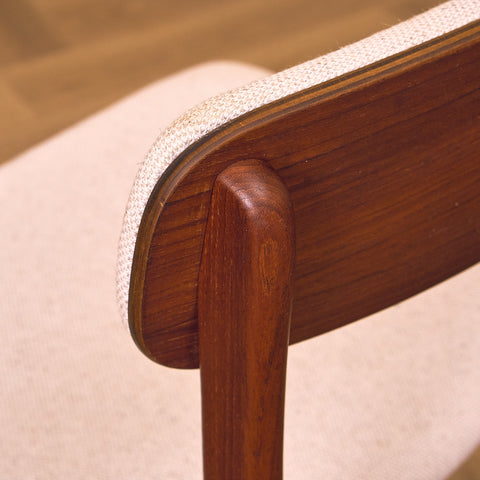 Danish dining chairs in teak by B. Rasmussen for Thorso Møbelfabrik