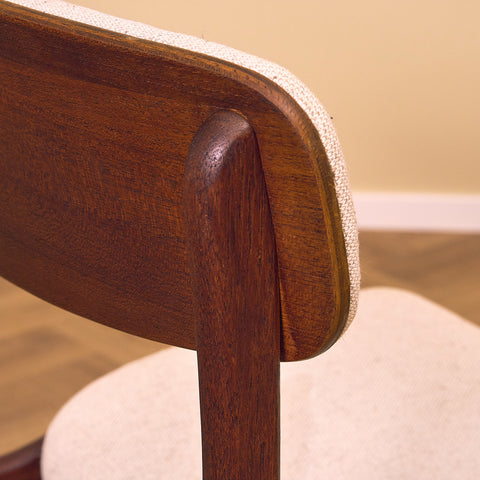 Danish dining chairs in teak by B. Rasmussen for Thorso Møbelfabrik