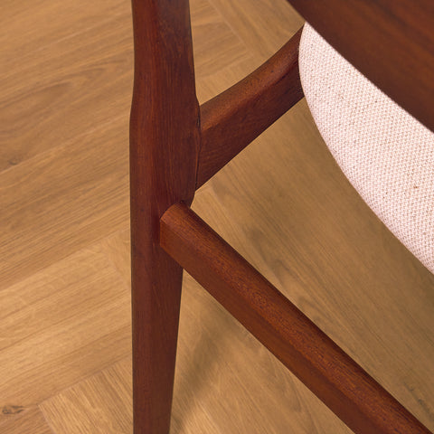 Danish dining chairs in teak by B. Rasmussen for Thorso Møbelfabrik