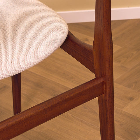 Danish dining chairs in teak by B. Rasmussen for Thorso Møbelfabrik