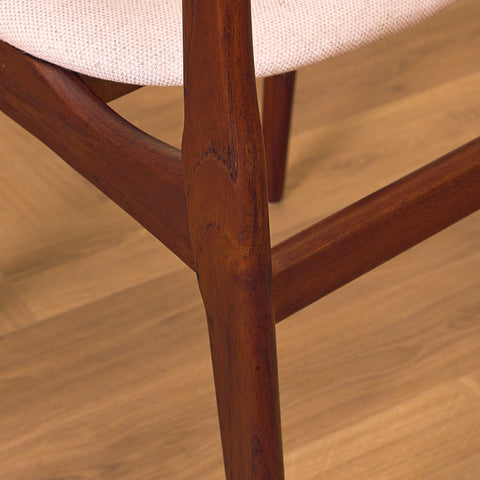 Danish dining chairs in teak by B. Rasmussen for Thorso Møbelfabrik