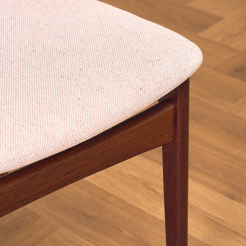 Danish dining chairs in teak by B. Rasmussen for Thorso Møbelfabrik