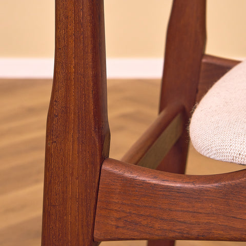 Danish dining chairs in teak by B. Rasmussen for Thorso Møbelfabrik
