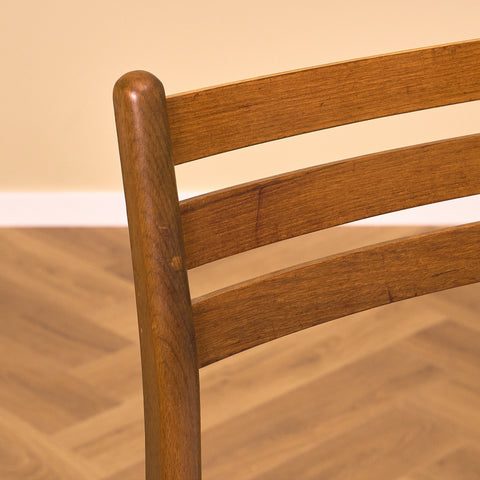 Danish set of 4 dining chairs in teak and beech by Sax Møbler