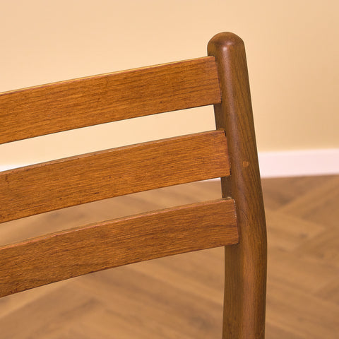 Danish set of 4 dining chairs in teak and beech by Sax Møbler