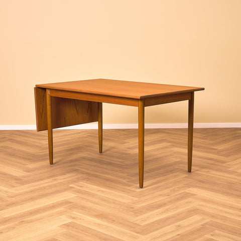 Swedish rectangular dining table in teak and beech by IKEA, model 'Atlas'