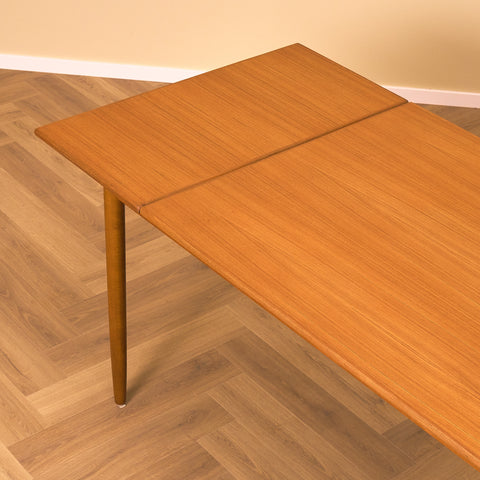 Swedish rectangular dining table in teak and beech by IKEA, model 'Atlas'