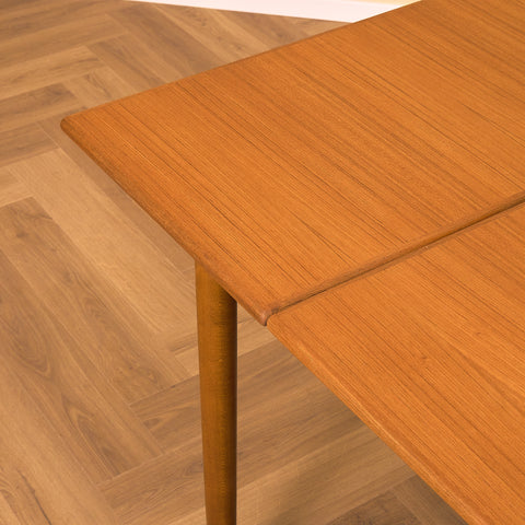 Swedish rectangular dining table in teak and beech by IKEA, model 'Atlas'