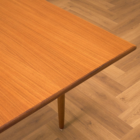 Swedish rectangular dining table in teak and beech by IKEA, model 'Atlas'