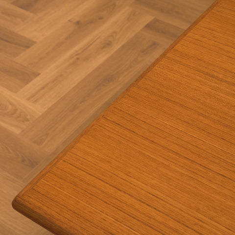 Swedish rectangular dining table in teak and beech by IKEA, model 'Atlas'