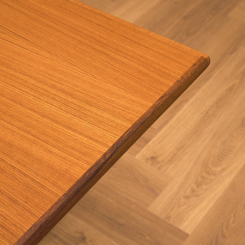 Swedish rectangular dining table in teak and beech by IKEA, model 'Atlas'