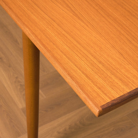 Swedish rectangular dining table in teak and beech by IKEA, model 'Atlas'