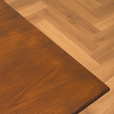 Swedish rectangular dining table in teak and beech