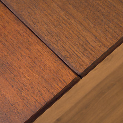 Swedish rectangular dining table in teak and beech