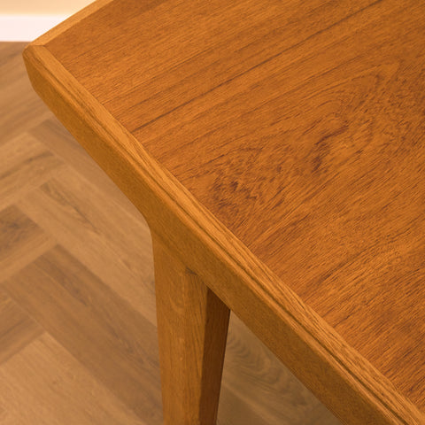 Swedish rectangular dining table in teak and oak