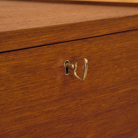 Swedish highboard in teak by Hugo Troeds, Bjärnum