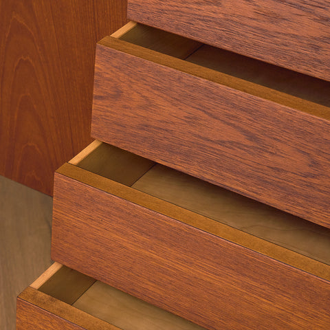 Swedish highboard in teak by Hugo Troeds, Bjärnum