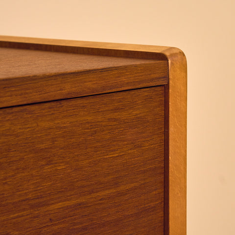 Swedish highboard in teak by Hugo Troeds, Bjärnum