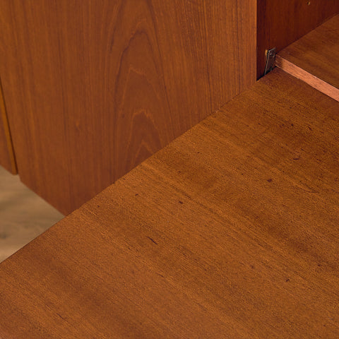 Swedish highboard in teak by Hugo Troeds, Bjärnum