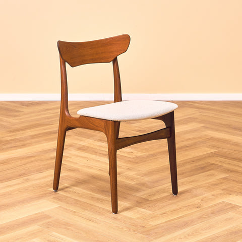 Danish set of 6 dining chairs in teak by Schiønning & Elgaard