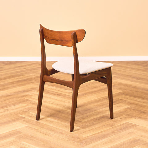 Danish set of 6 dining chairs in teak by Schiønning & Elgaard