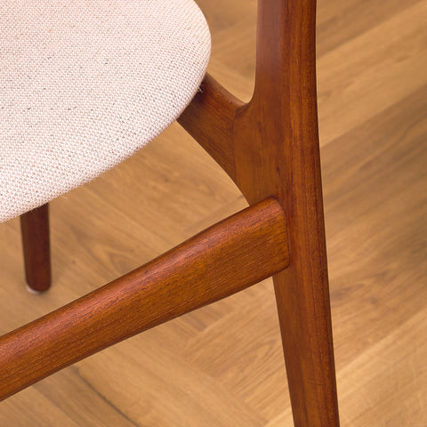 Danish set of 6 dining chairs in teak by Schiønning & Elgaard