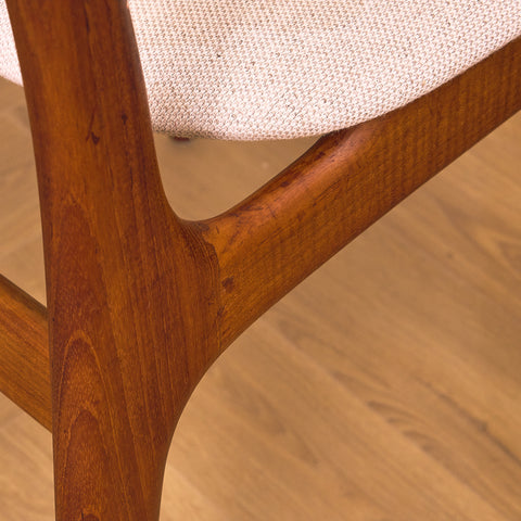 Danish set of 6 dining chairs in teak by Schiønning & Elgaard