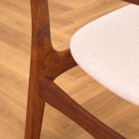 Danish set of 6 dining chairs in teak by Schiønning & Elgaard