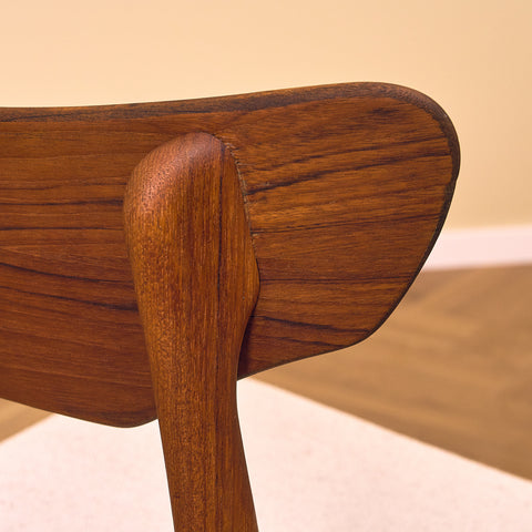 Danish set of 6 dining chairs in teak by Schiønning & Elgaard