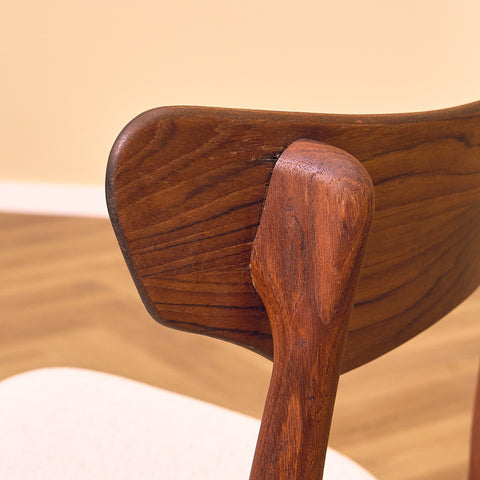 Danish set of 6 dining chairs in teak by Schiønning & Elgaard