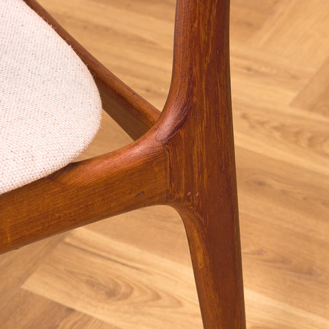 Danish set of 6 dining chairs in teak by Schiønning & Elgaard