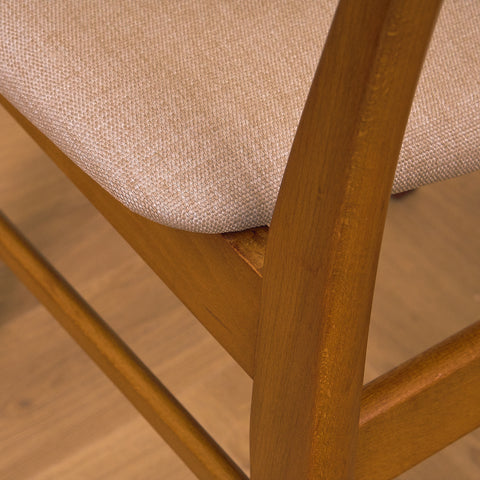 Danska matstolar i teak och bok av Findahl, modell 'Mosbøl'