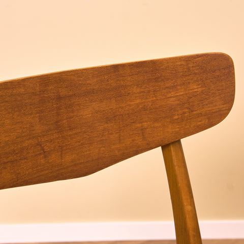 Danska matstolar i teak och bok av Findahl, modell 'Mosbøl'