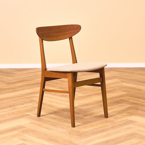 Dining chairs in teak & beech by Farstrup, model 210
