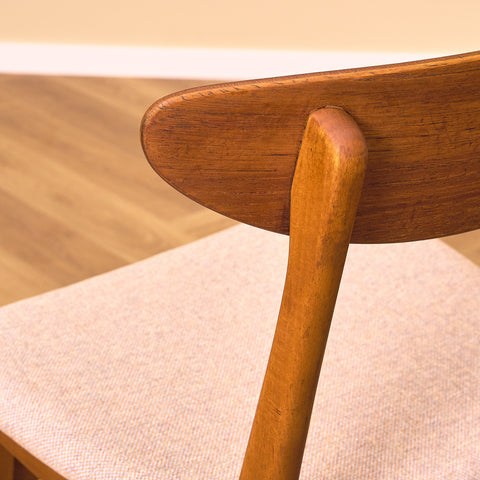 Dining chairs in teak & beech by Farstrup, model 210