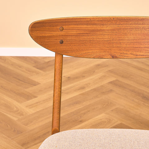 Dining chairs in teak & beech by Farstrup, model 210