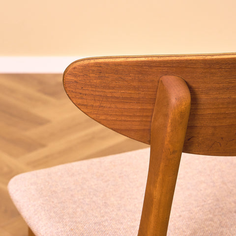 Dining chairs in teak & beech by Farstrup, model 210