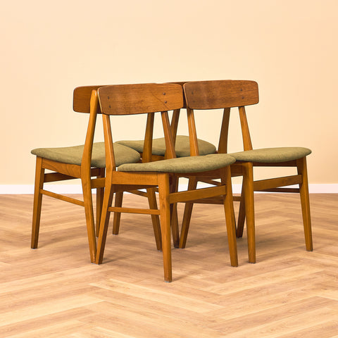 Dining chairs in teak & beech by Farstrup