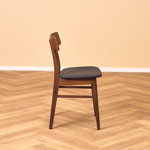 Dining chairs in teak & walnut by Farstrup