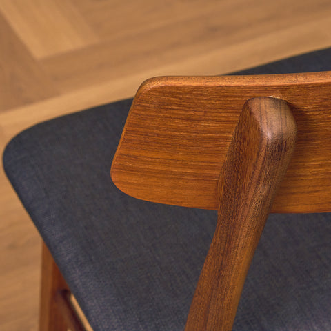 Dining chairs in teak & walnut by Farstrup