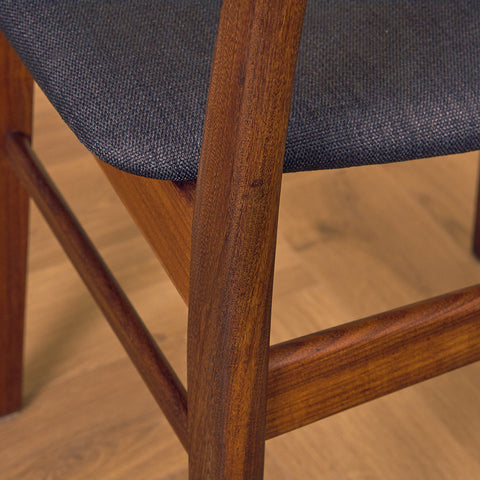 Dining chairs in teak & walnut by Farstrup