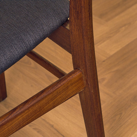 Dining chairs in teak & walnut by Farstrup