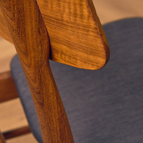 Dining chairs in teak & walnut by Farstrup