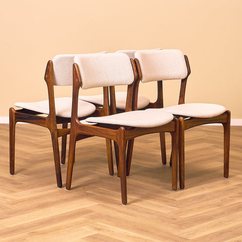 Set of 4 dining chairs by Erik Buch, model OD49, 1950s-60s, Denmark