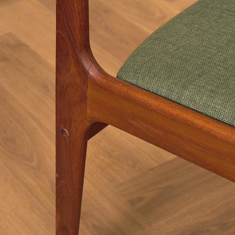 Danish dining chairs in teak by Johannes Andersen for Uldum Mobelfabrk