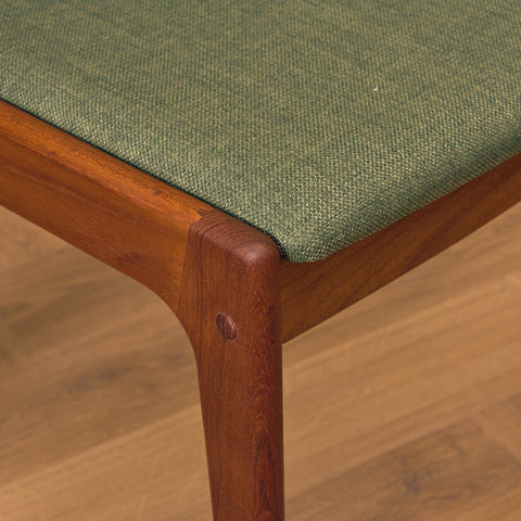 Danish dining chairs in teak by Johannes Andersen for Uldum Mobelfabrk