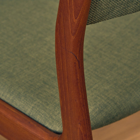 Danish dining chairs in teak by Johannes Andersen for Uldum Mobelfabrk