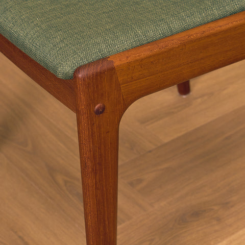 Danish dining chairs in teak by Johannes Andersen for Uldum Mobelfabrk