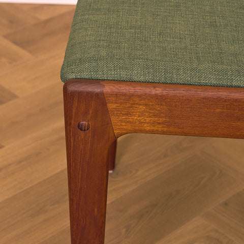 Danish dining chairs in teak by Johannes Andersen for Uldum Mobelfabrk